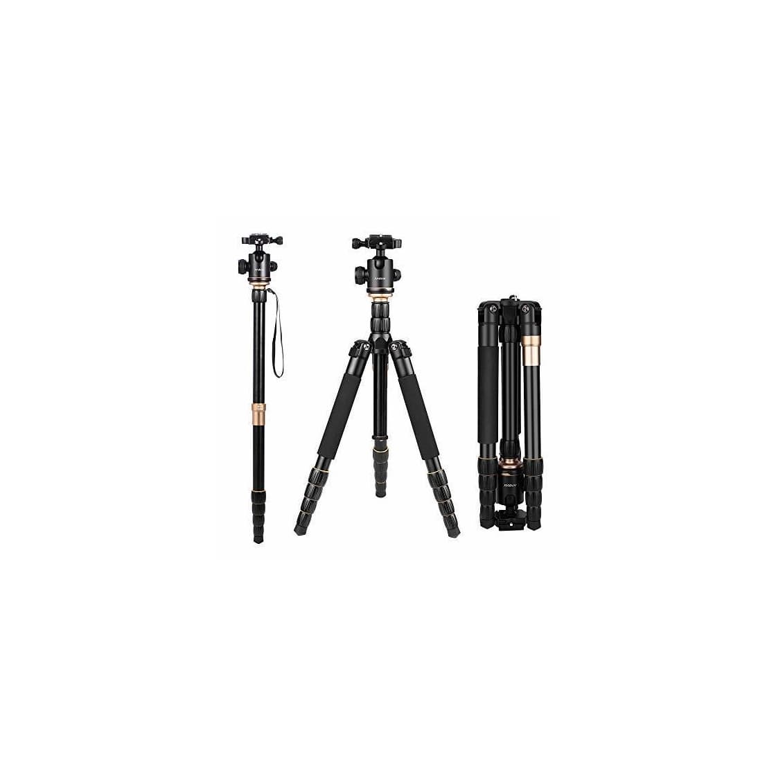 Product Andoer Q666 Trípode Completo Trípode Reflex Portátil 156cm para DSLR Cámara Canon