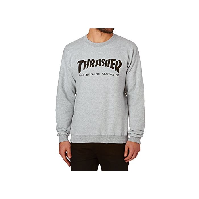 Moda SUDADURA THRASHER MAGAZINE CREW SKATE MAG GRIS - L