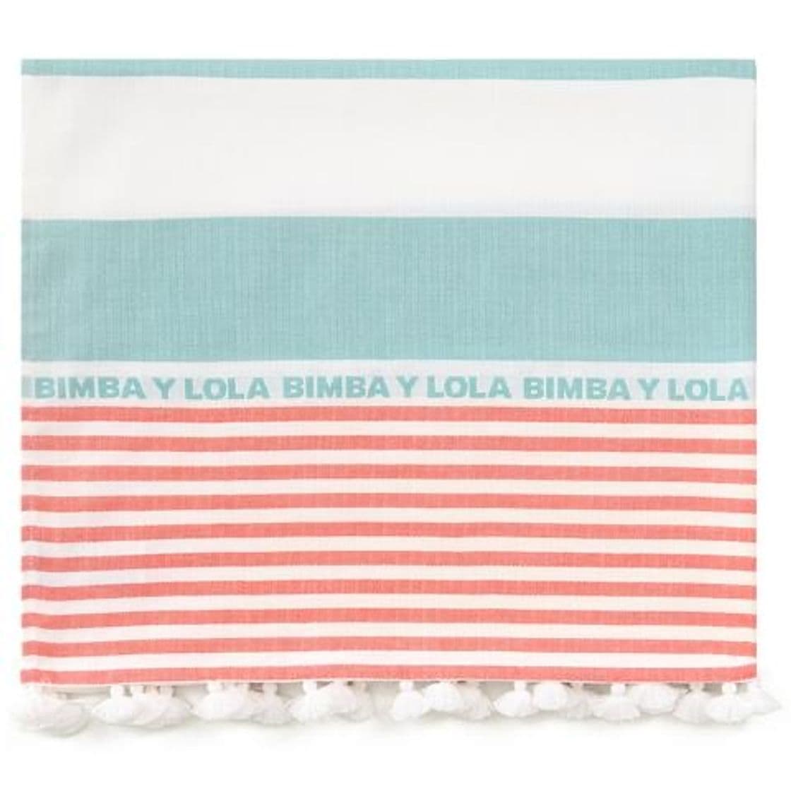 Moda Toalla playa rayas aguamarina Bimba y Lola 