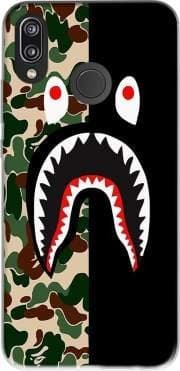 Electronic Mobilinnov Shark Bape Camo Military Bicolor Funda de TPU para Huawei P20