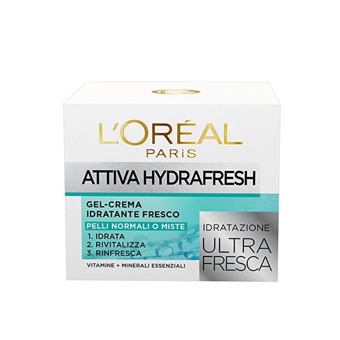 Belleza L'Oréal Paris Activo Hydrafresh Gel-Crema Crema hidratante Deje enfriar Piel Normal o