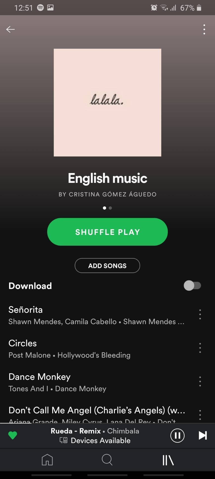 Music Playlist con música en inglés 