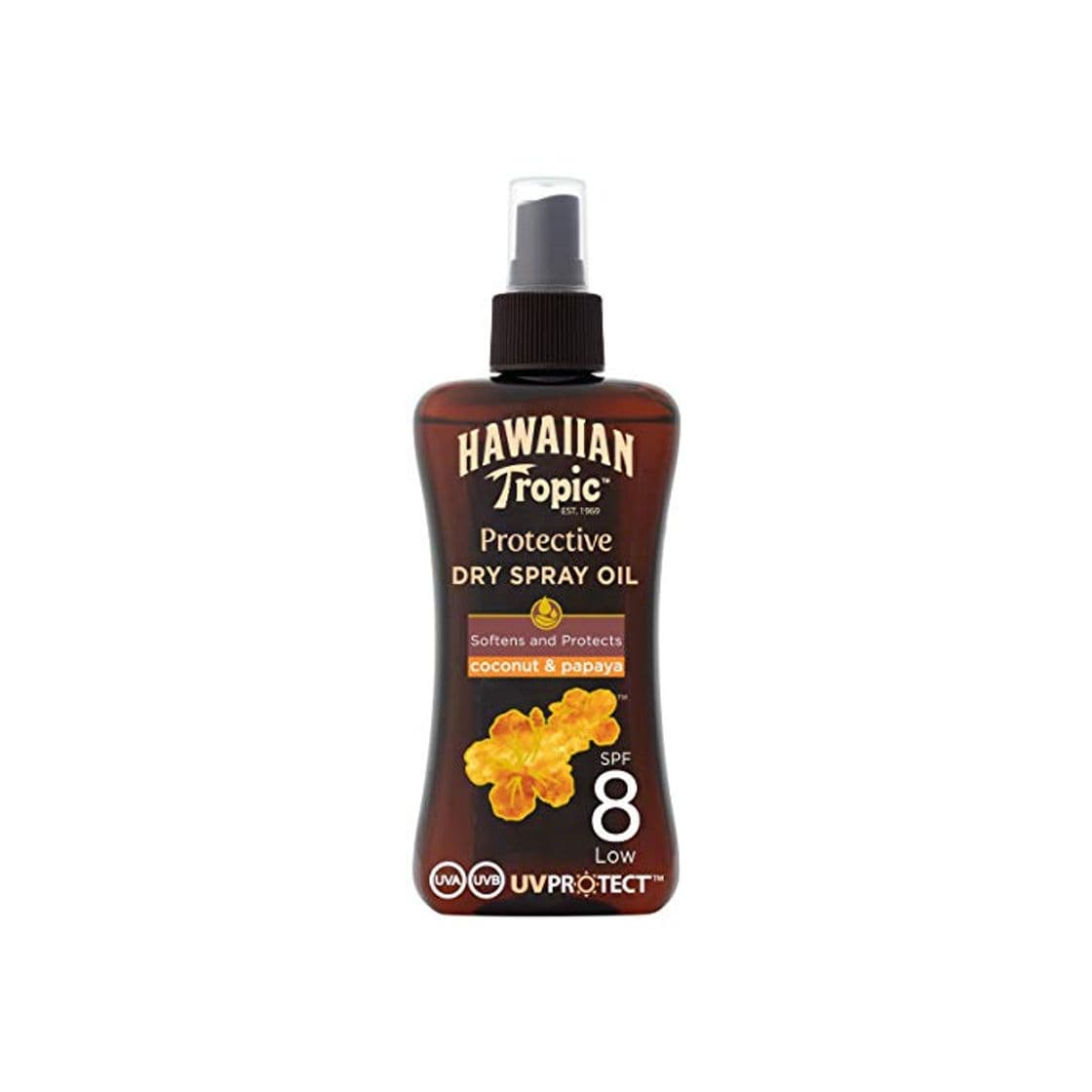 Producto Hawaiian Tropic Protective Dry Spray Oil SPF 8 - Aceite Seco Bronceador