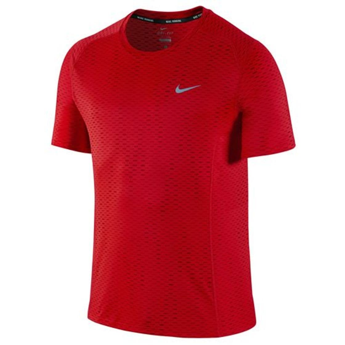 Product Nike DRI-FIT Miler Fuse SS - Camiseta para Hombre, Color Rojo