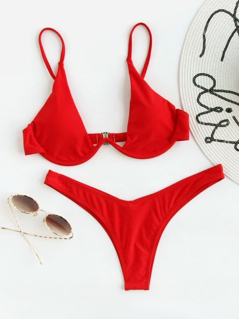 Fashion Bikini rojo tanga