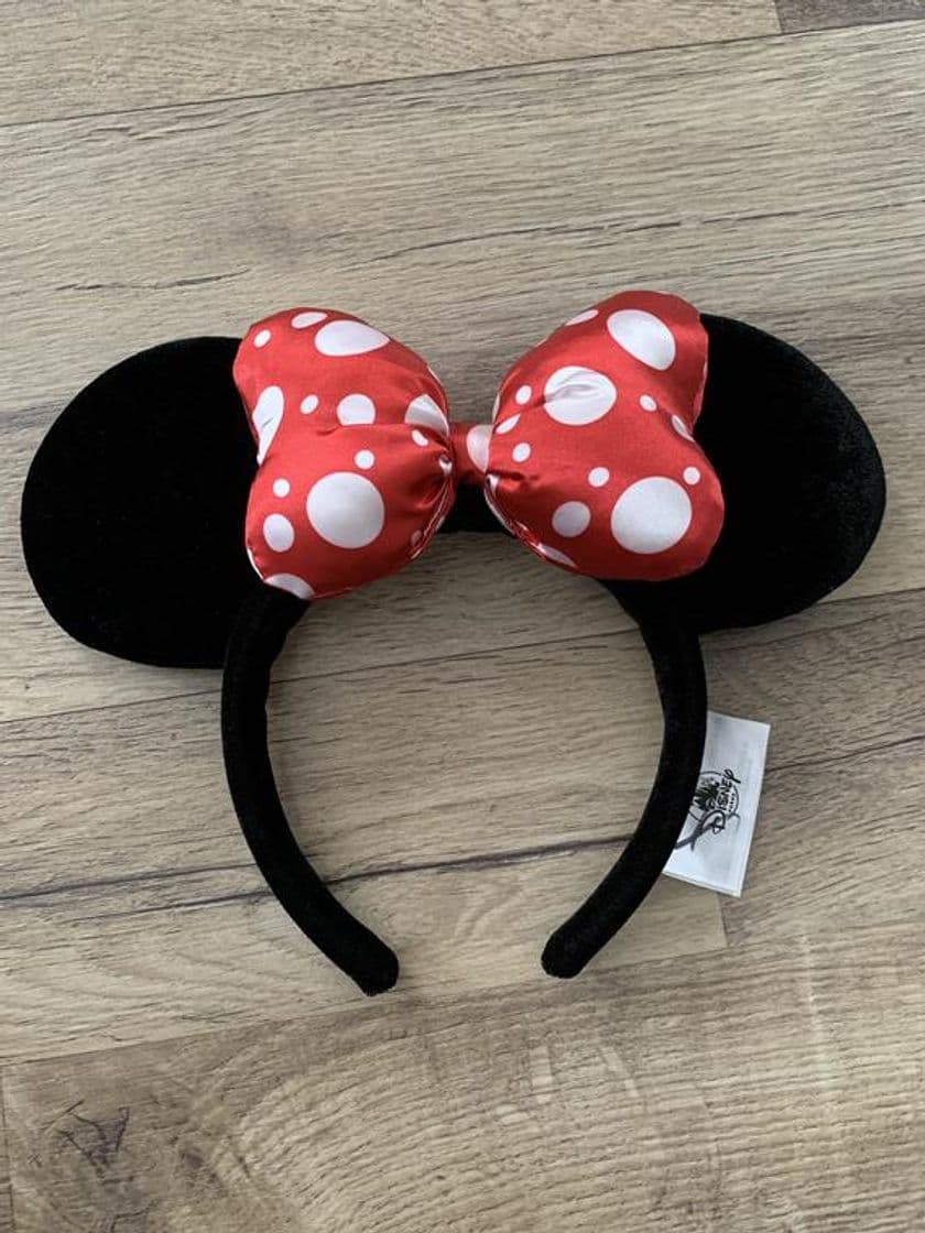 Product Minnie Mouse Satin Polka Dot Bow Ear Headband