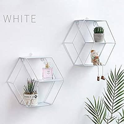 Moda Estantería de Pared Hexagonal, decoración geométrica