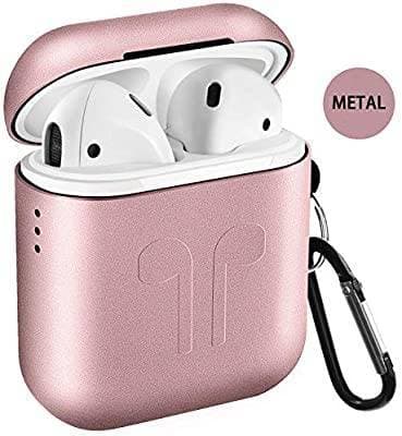 Moda Airpods Case, Qcoqce Funda Airpods en Metal, Ligero Impermea