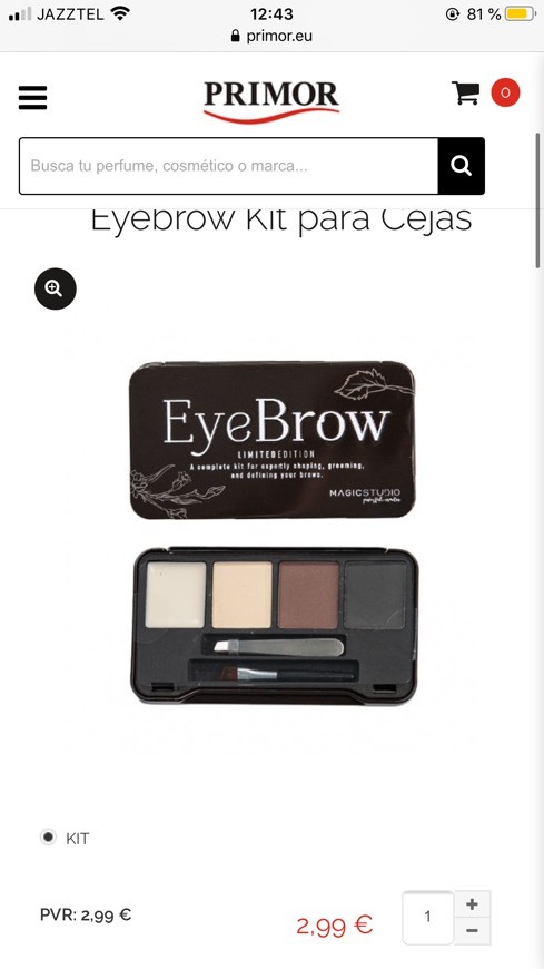 Producto Magic Studio Perfect Eyebrow Kit para Cejas 