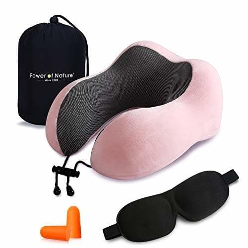 Electronic PON Almohada de Viaje Viscoelástica de Espuma de Memoria con Funda Lavable