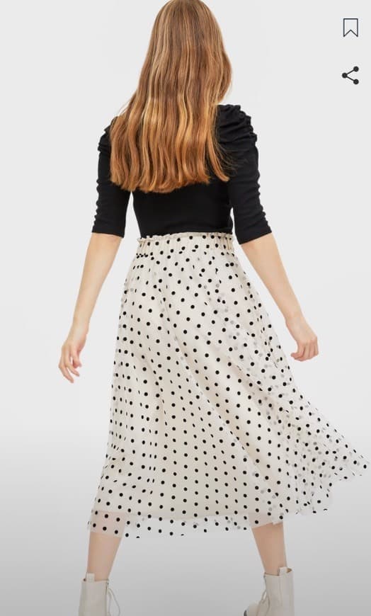 Product Falda midi lunares