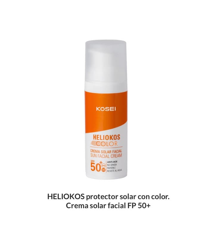 Product Kosei heliokos protector solar con color 