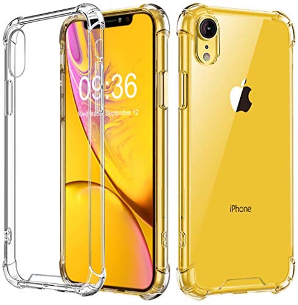 Electronic Babacom Funda para iPhone XR, Transparente Carcasa para iPhone XR Absorcion de