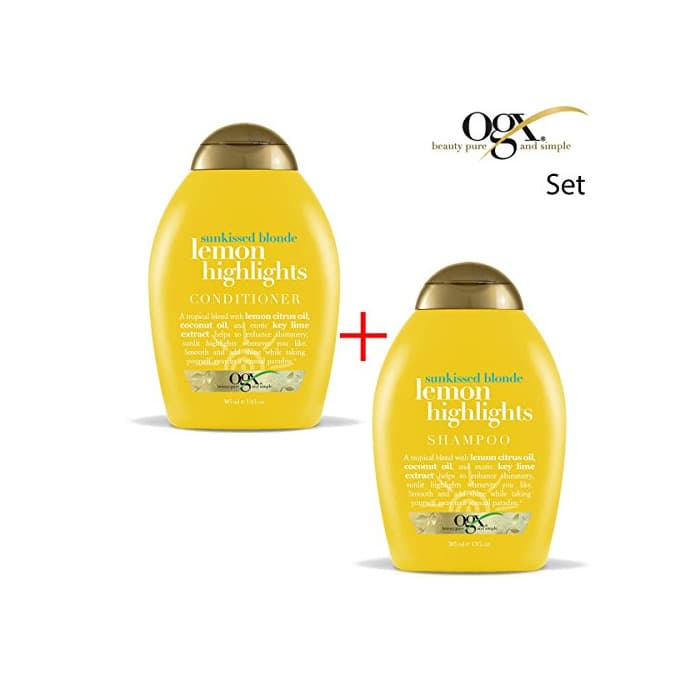 Belleza ogx organix - Set Sunkissed Blonde Lemon 1 x Champú