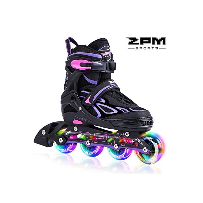 Producto 2PM SPORTS Vinal Adjustable Light up Inline Roller Skates for Boys and