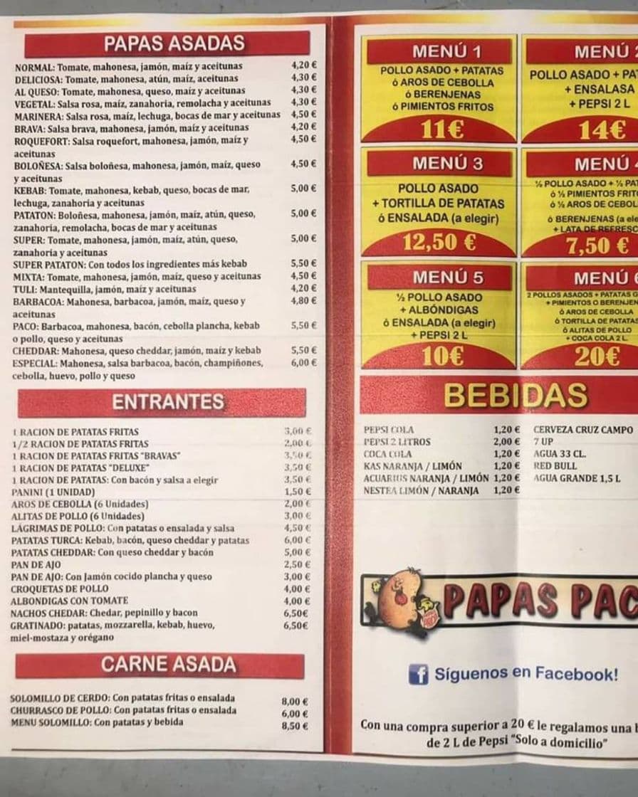 Restaurantes PAPAS PACO