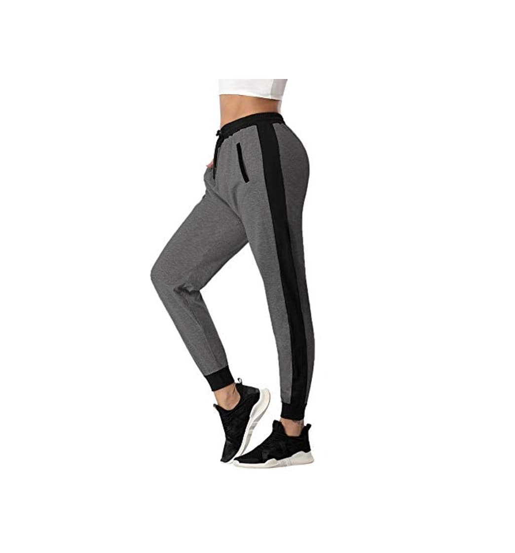 Moda Aibrou Pantalones Chándal Mujer Algodón Largos Pantalon para Deportivo Yoga Fitness Jogger Casual