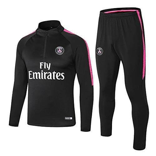 Fashion Paris Black Camiseta de Manga Larga Ropa de fútbol Primavera y otoño