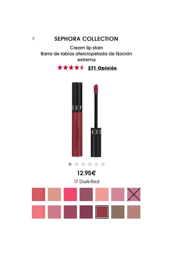 Producto Cream lip stain