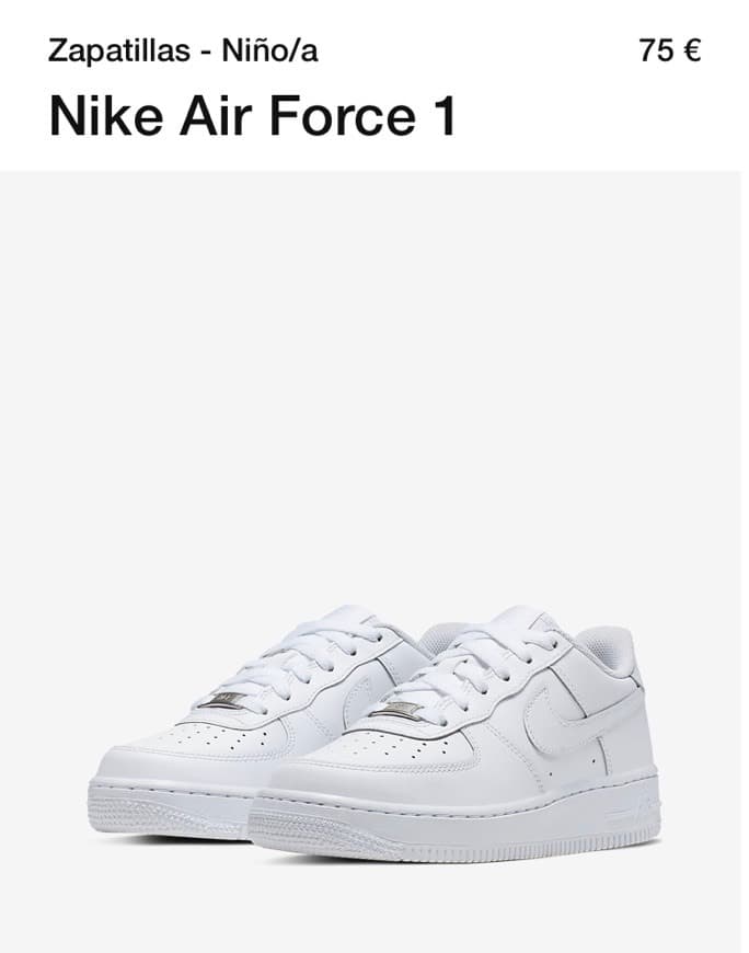 Moda Air Force 1 → 75€ 