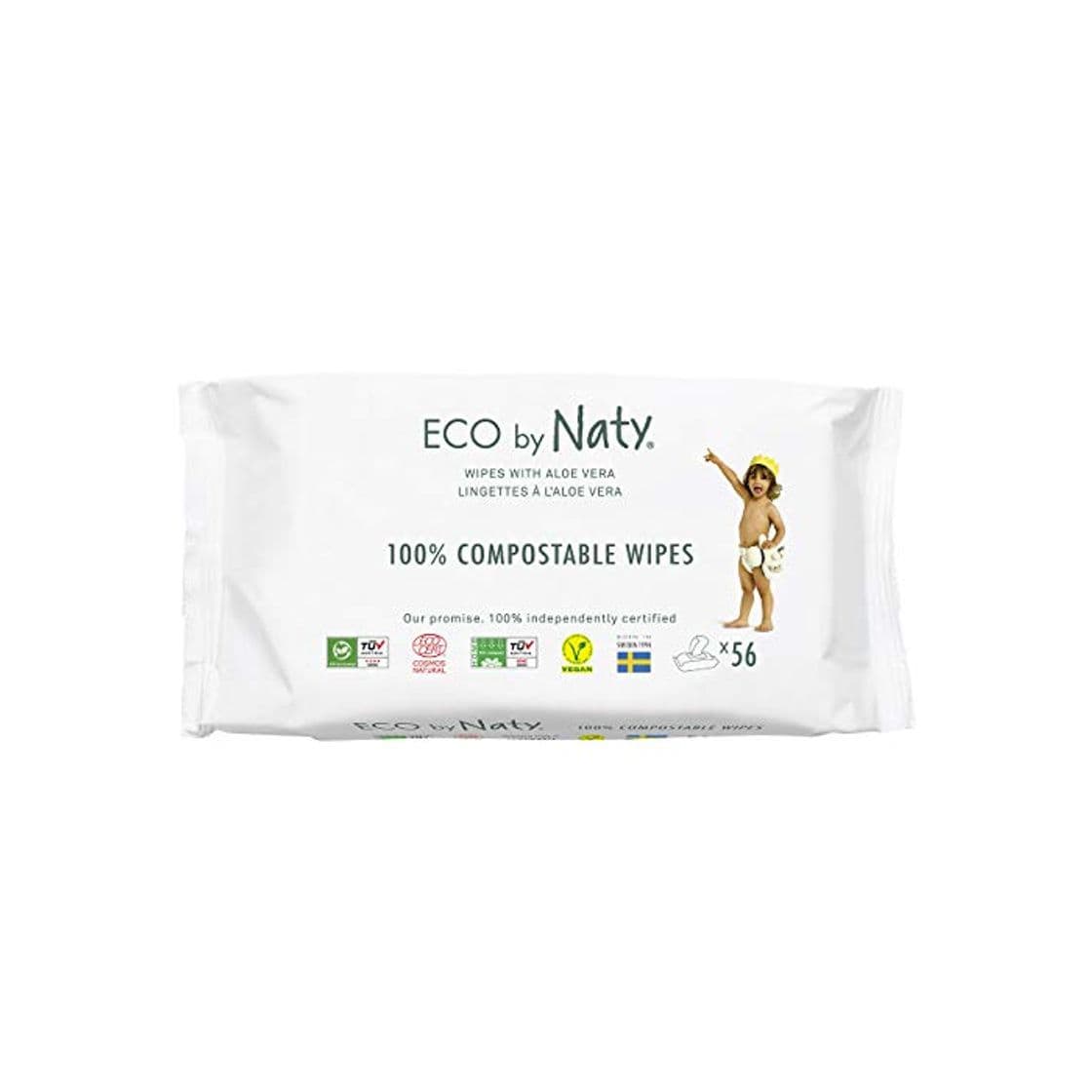 Producto Eco by Naty Toallitas Aloe Vera para bebé, 672 unidades