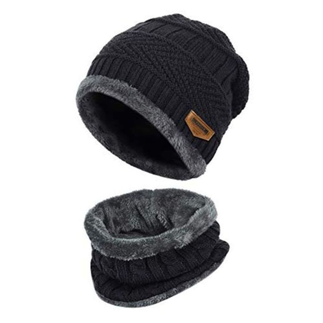 Moda VBIGER Gorras Con Bufanda y Gorros de punto Sombreros de Invierno Hombre