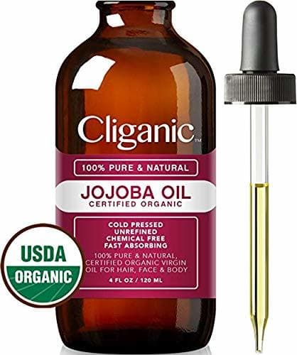 Beauty Cliganic Aceite de Jojoba Bio, 100% Puro Ecologico (120ml) prensado en frio,