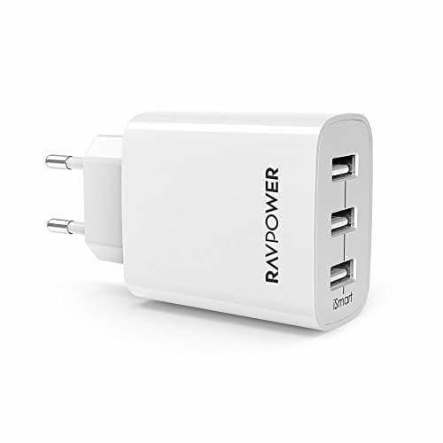 Electrónica RAVPower Cargador Móvil con 3 Puertos USB