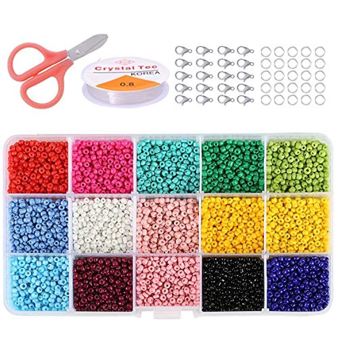 Product Cuentas de Cristal para Los niños DIY Pulseras Collares y Joyería-Making, 3mm