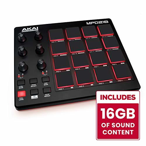 Electrónica Akai Professional MPD 218 Professional - Controlador MIDI USB portátil con 16