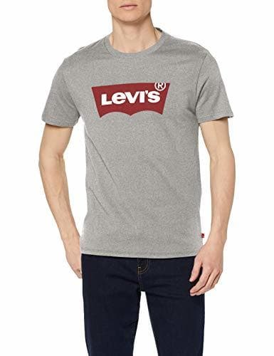 Fashion Levi's Graphic Set-In Neck, Camiseta para Hombre, Gris