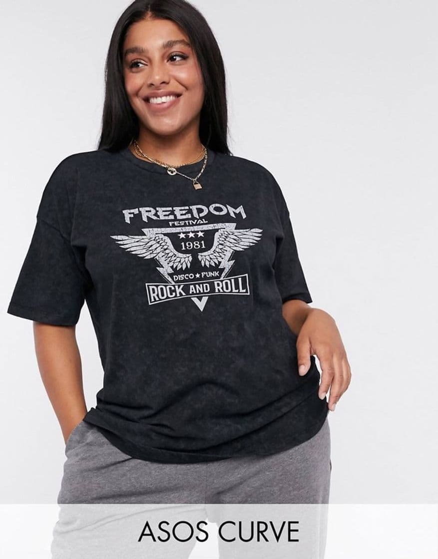 Fashion Camiseta Freedom Rock