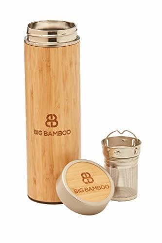 Producto Big Bamboo - Infusor/termo de acero inoxidable aislado al vacío para bebidas