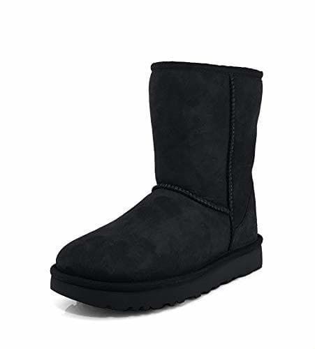 Fashion UGG Classic Short II 1016223-blk, Botas de Nieve para Mujer, Negro