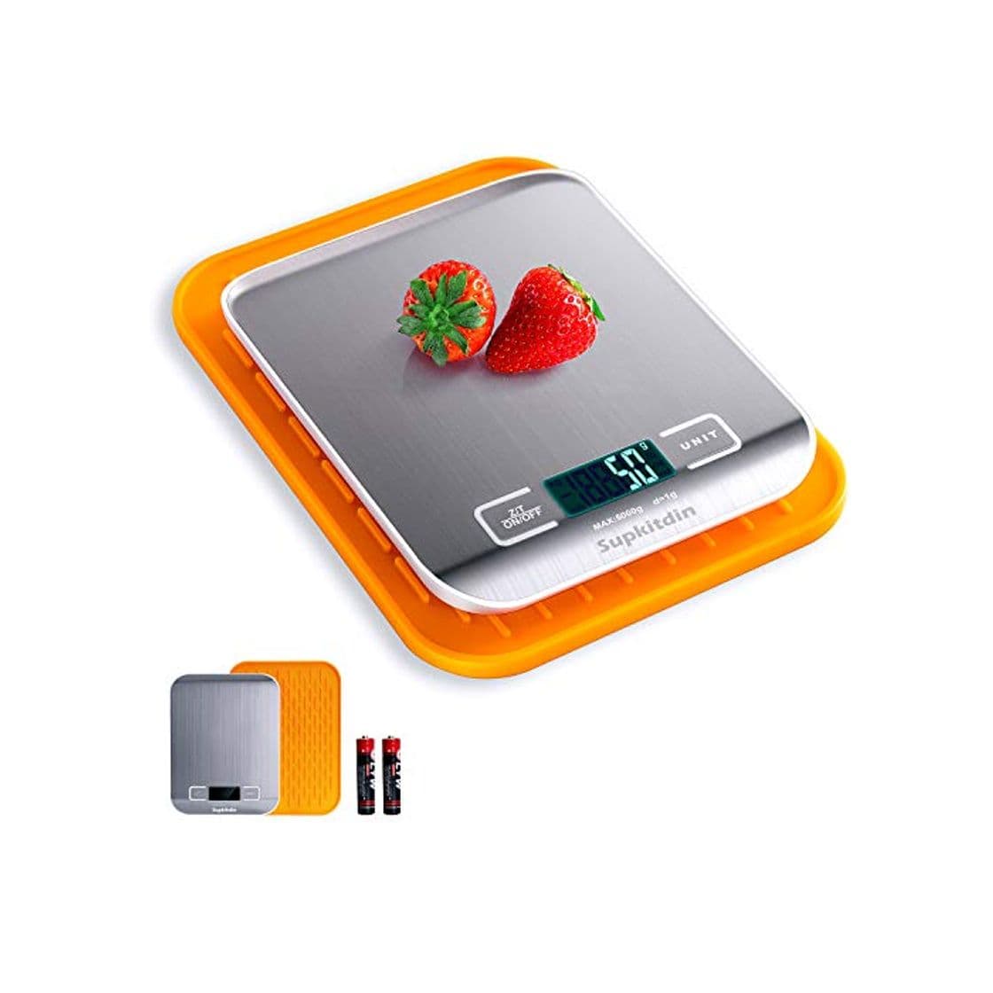 Producto Supkitdin Básculas de Cocina Digitales, básculas de Cocina de Acero Inoxidable de