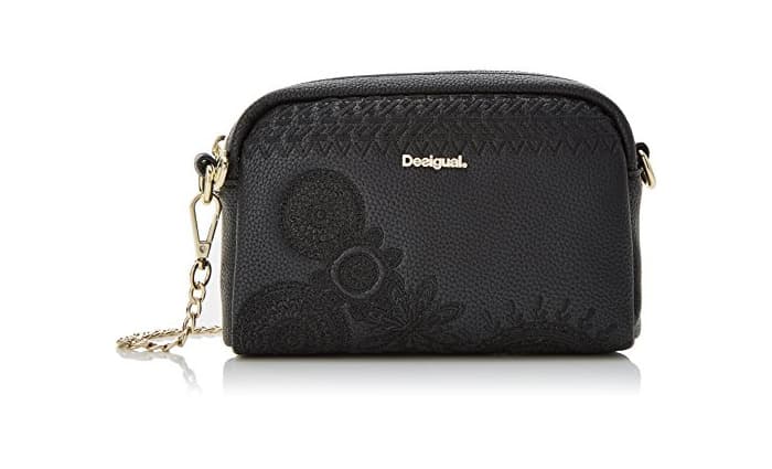 Moda Desigual - Bols_dark Amber Maracaibo, Bolso Mujer, Negro, 5x12x19.5 cm