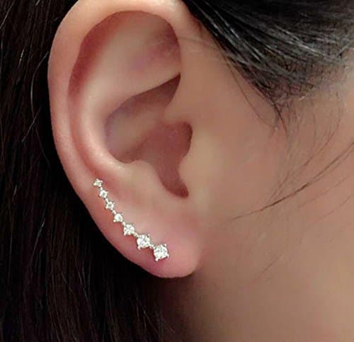 Belleza Par de pendientes Heelinna con forma de arco de diseño único para