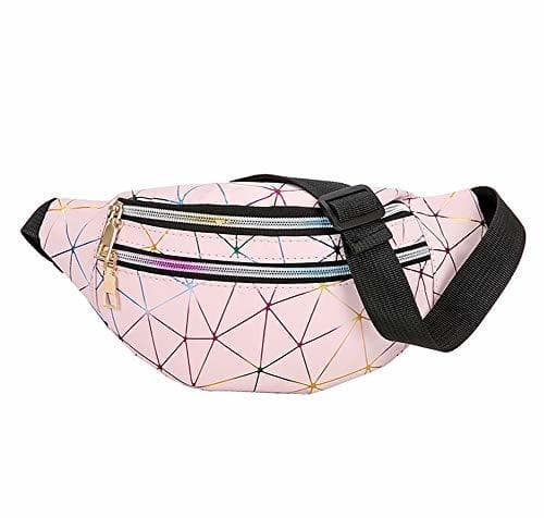 Product Estwell Riñonera Mujer Moda Riñonera Deportiva Viaje Bolso de Cintura Running Impermeable