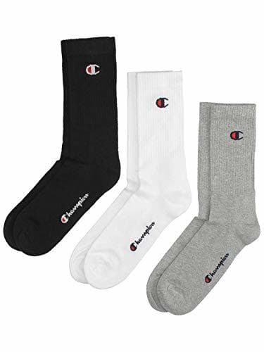 Fashion Champion Calcetines 3 Pack Crew Sock Blanco 39-42 EU