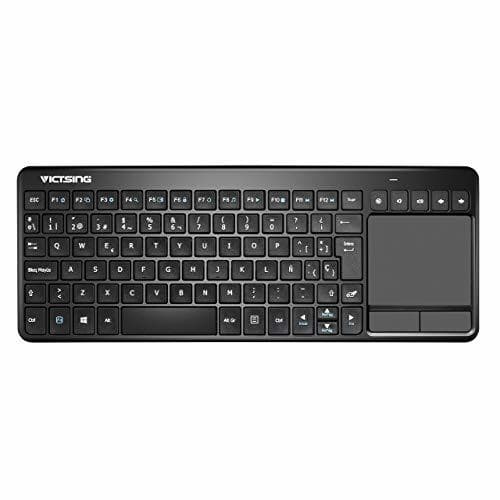 Electrónica VICTSING Ultra Delgada Mini Teclado Inalámbrico Touchpad con 2.4G B Receptor