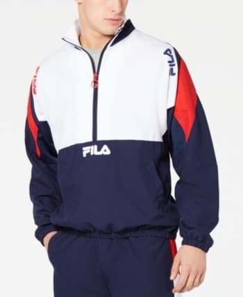 Moda Fila Chaqueta Samuel Colour Block Shell W/Padding Azul M