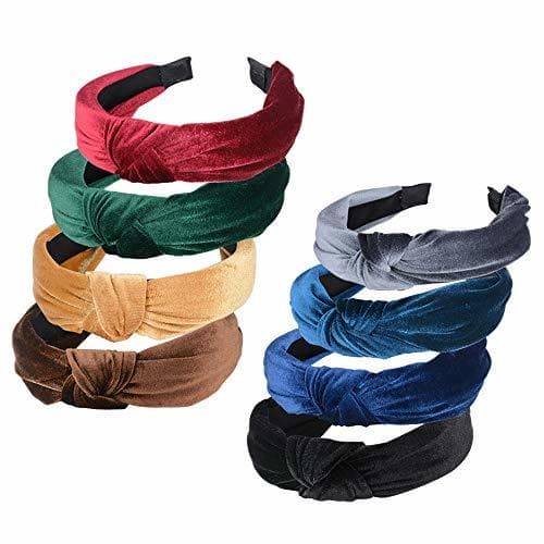 Beauty 8pcs Diademas Pelo Mujer Anchas de Nudo Banda Pelo para Cabeza Diademas