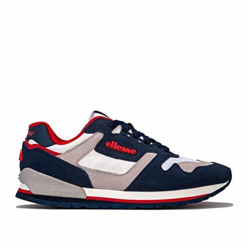 Fashion Ellesse 147 Hombres Azul/Gris Ante Zapatillas-UK 6