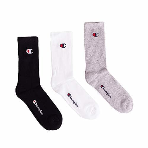 Moda Champion Calcetines 3 Pack Crew Sock Blanco 39-42 EU