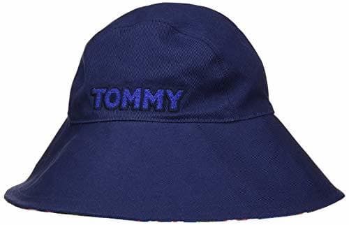 Fashion Tommy Hilfiger Feminine Summer Hat Sombrero de Fieltro, Azul, Talla única