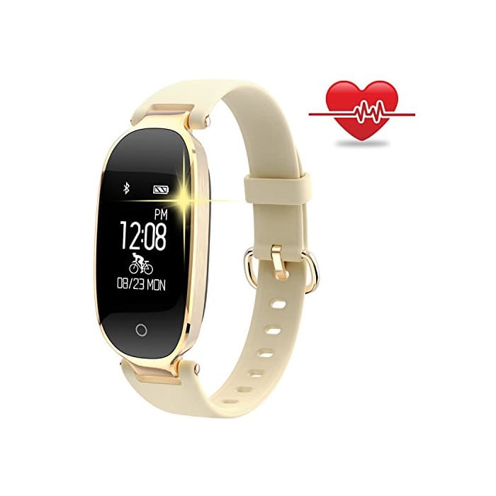 Electrónica Pulsera Monitor de Actividad Pulsómetro y Podómetro para Mujeres Impermeable IP67, con