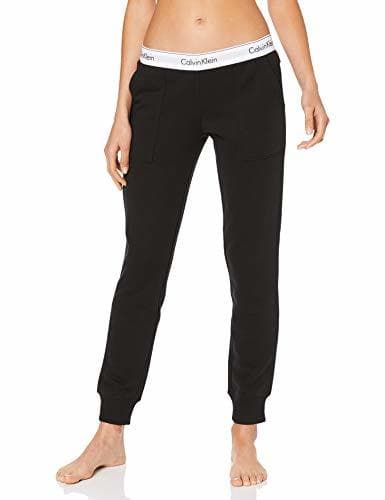 Moda Calvin Klein Bottom Pant Jogger Pantalones de Deporte, Negro