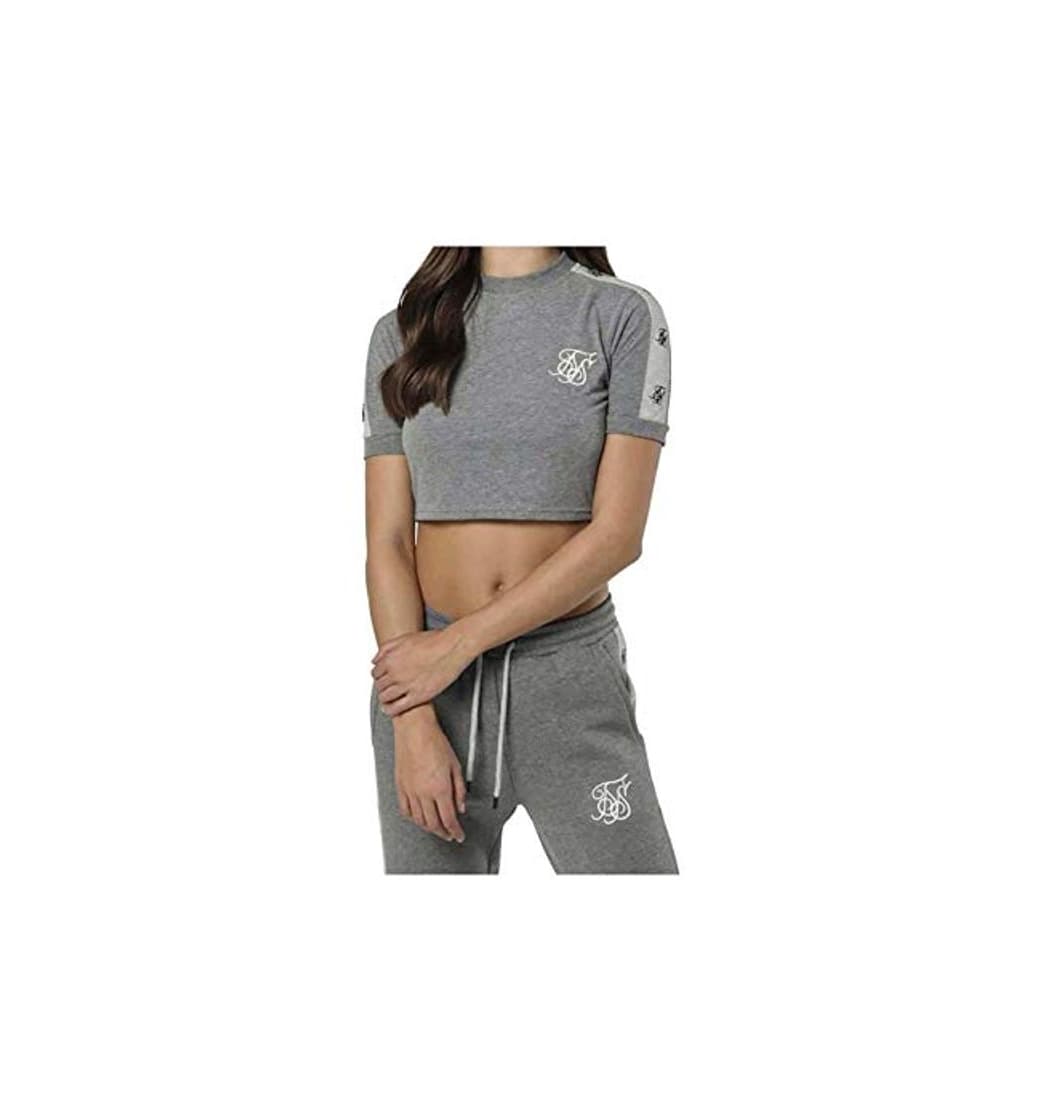 Producto Sik Silk Camiseta Embroidered Panel tee Gris Mujer S Gris