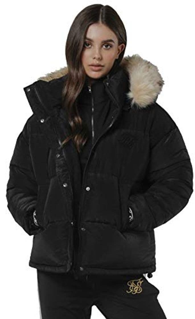 Producto Sik Silk - Chaqueta Tipo Plumas SSW-1331 SHORTT Puff Parka Jacket Black