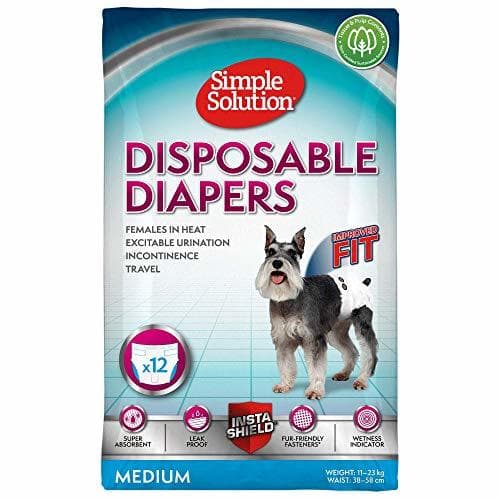 Product Simple Solution pañales desechables para perro hembra, mediano